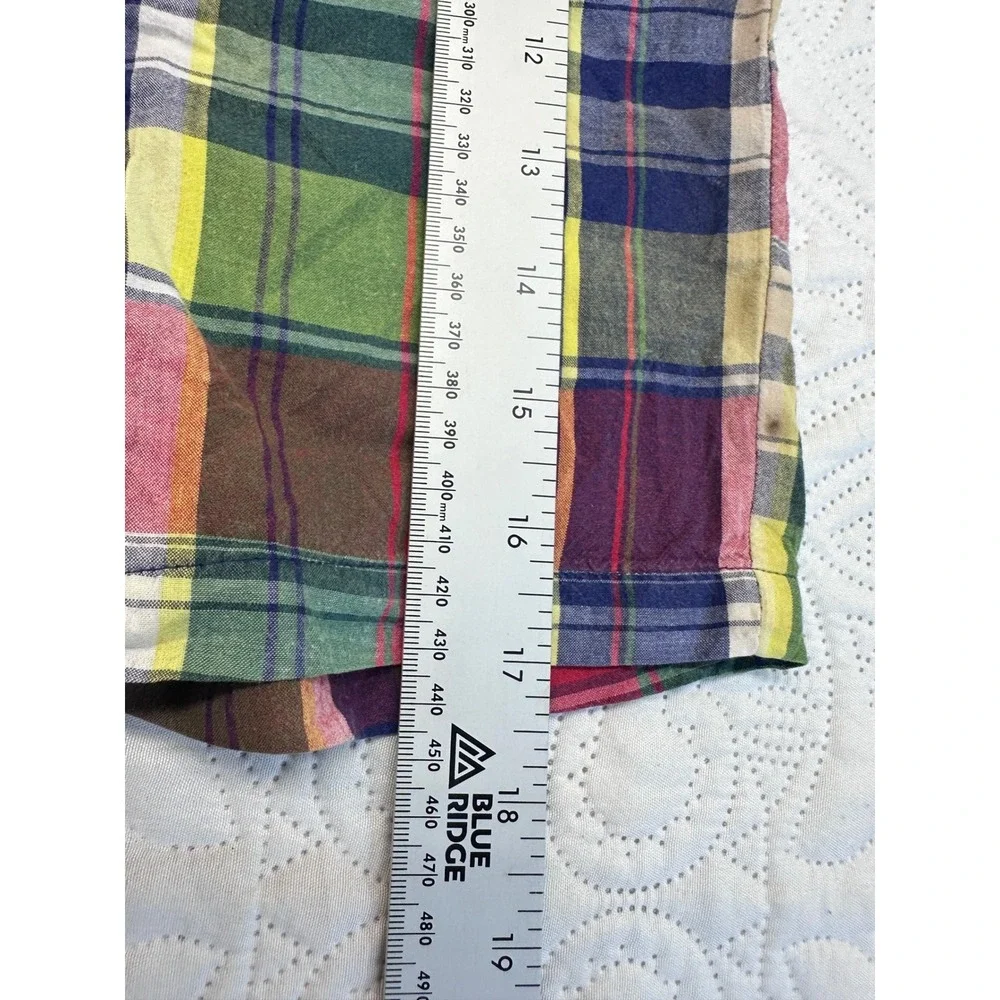 Ralph Lauren Baby Boys 12M Multi Color Plaid Short Sleeve Romper Pony Logo